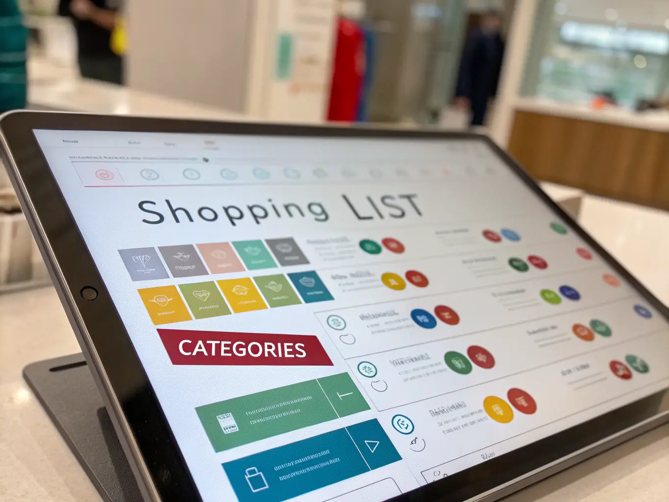 A visual of a digital grocery list with checkboxes, integrated with local supermarket options, showcasing MealMatch's smart grocery list functionality.